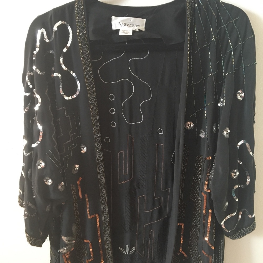 Vintage Silk Sequin Kimono